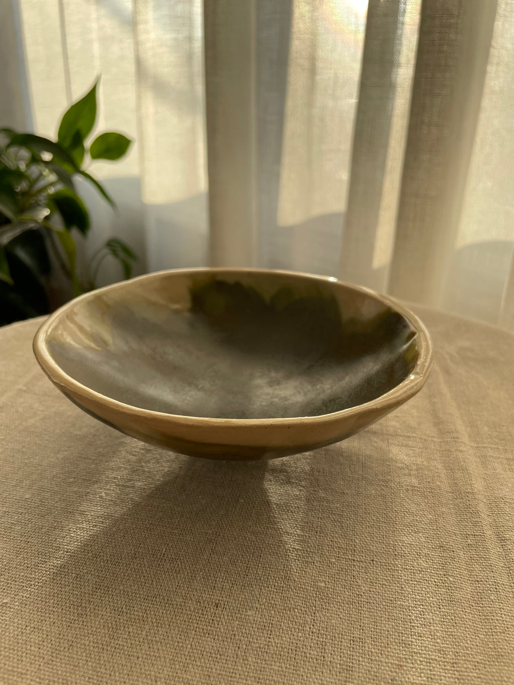 Olive Petal Ceramic Bowl | Artisan Pottery Trinket Dish