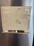 Caffè Postcard Whiteboard | Handmade Ceramic Fridge Memo Board Pen Holder | DMV & Co. Postcard Series
