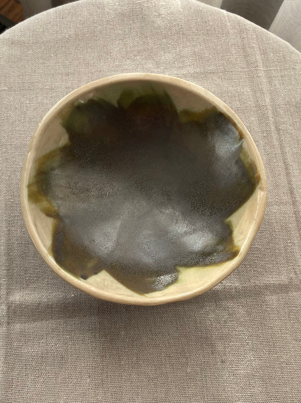 Olive Petal Ceramic Bowl | Artisan Pottery Trinket Dish