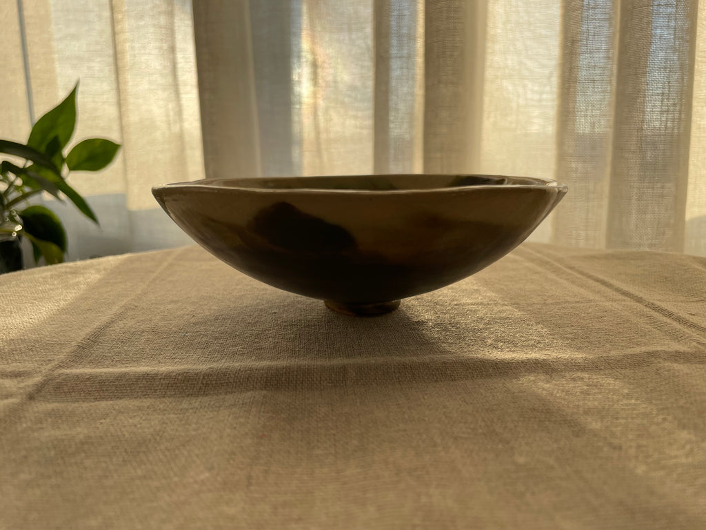 Olive Petal Ceramic Bowl | Artisan Pottery Trinket Dish