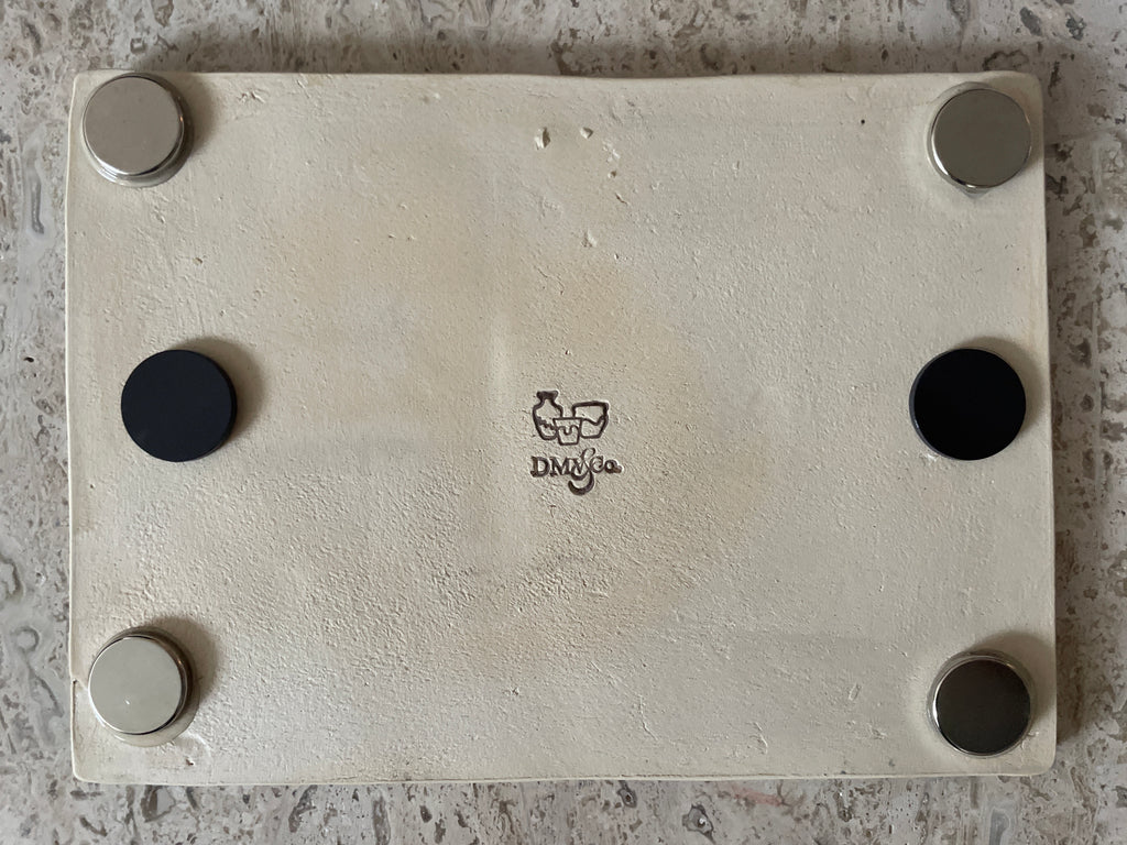 Handmade Ceramic Postcard Magnetic Message Board – Stoneware Fridge Memo Board