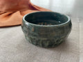 Crystalline Glaze Stoneware Bowl – Handmade Coastal Green Ceramic