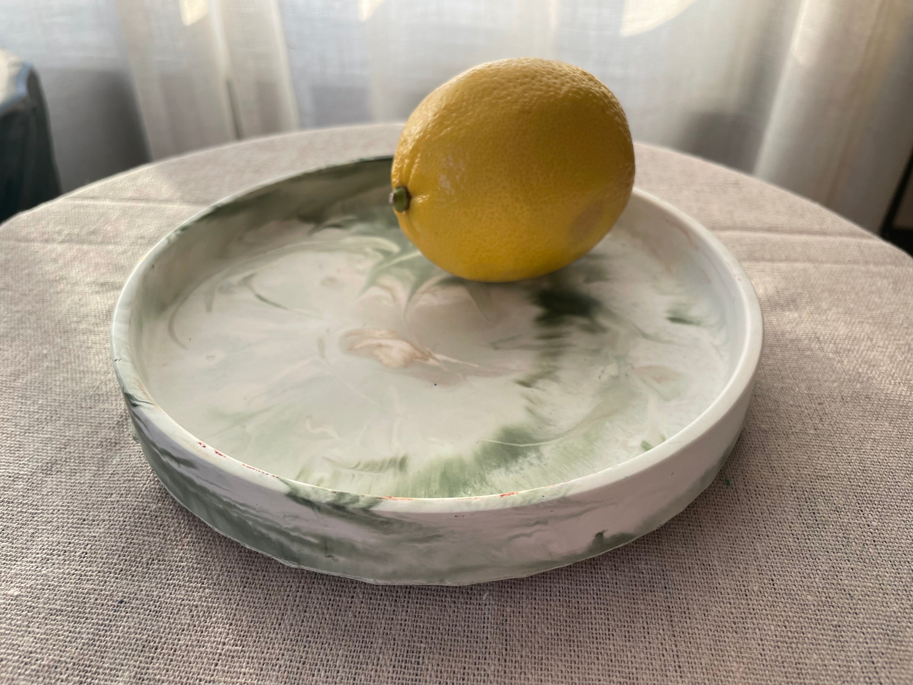 Handcrafted Gypsum Trinket Dish- Minimalist Catchall