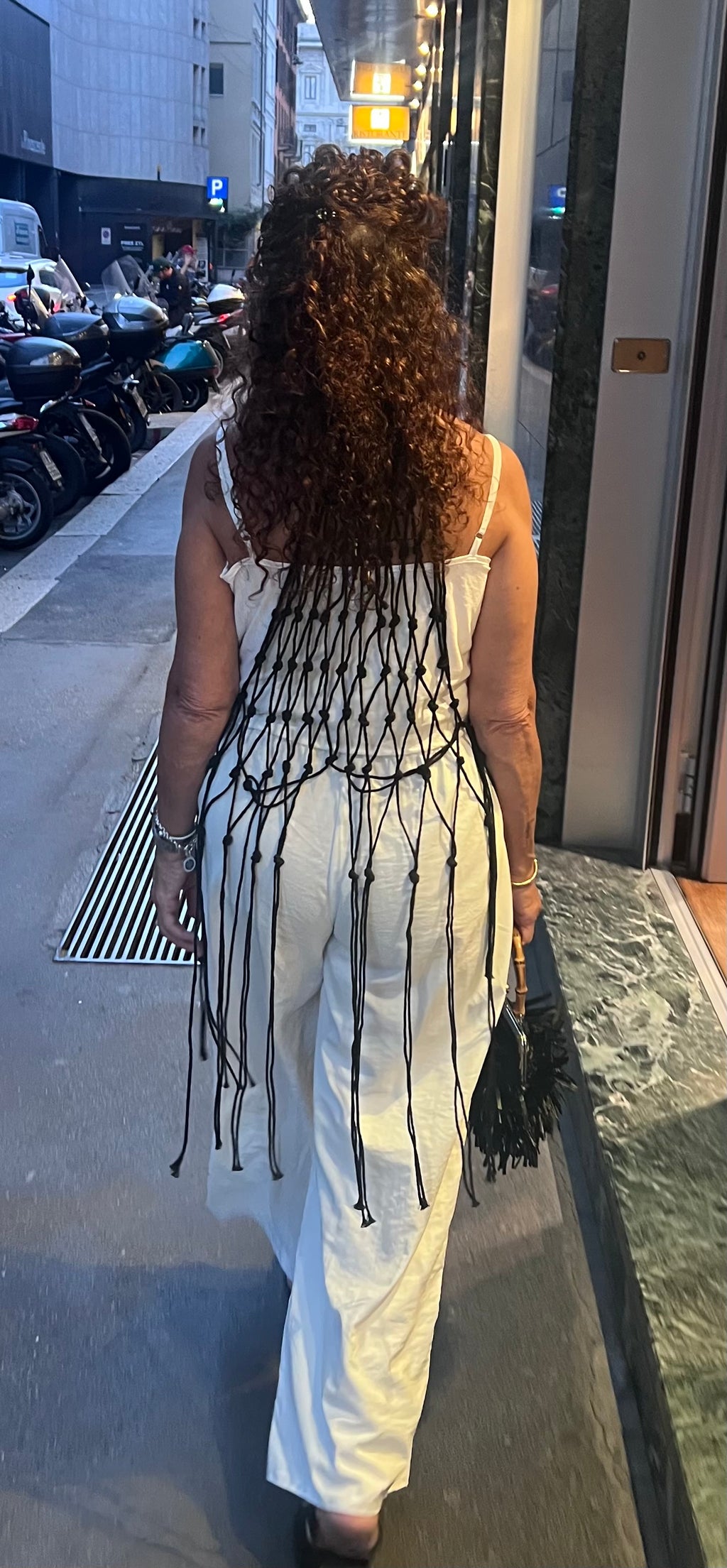 Duomo Noir — Hand-Knotted Macramé Overlay