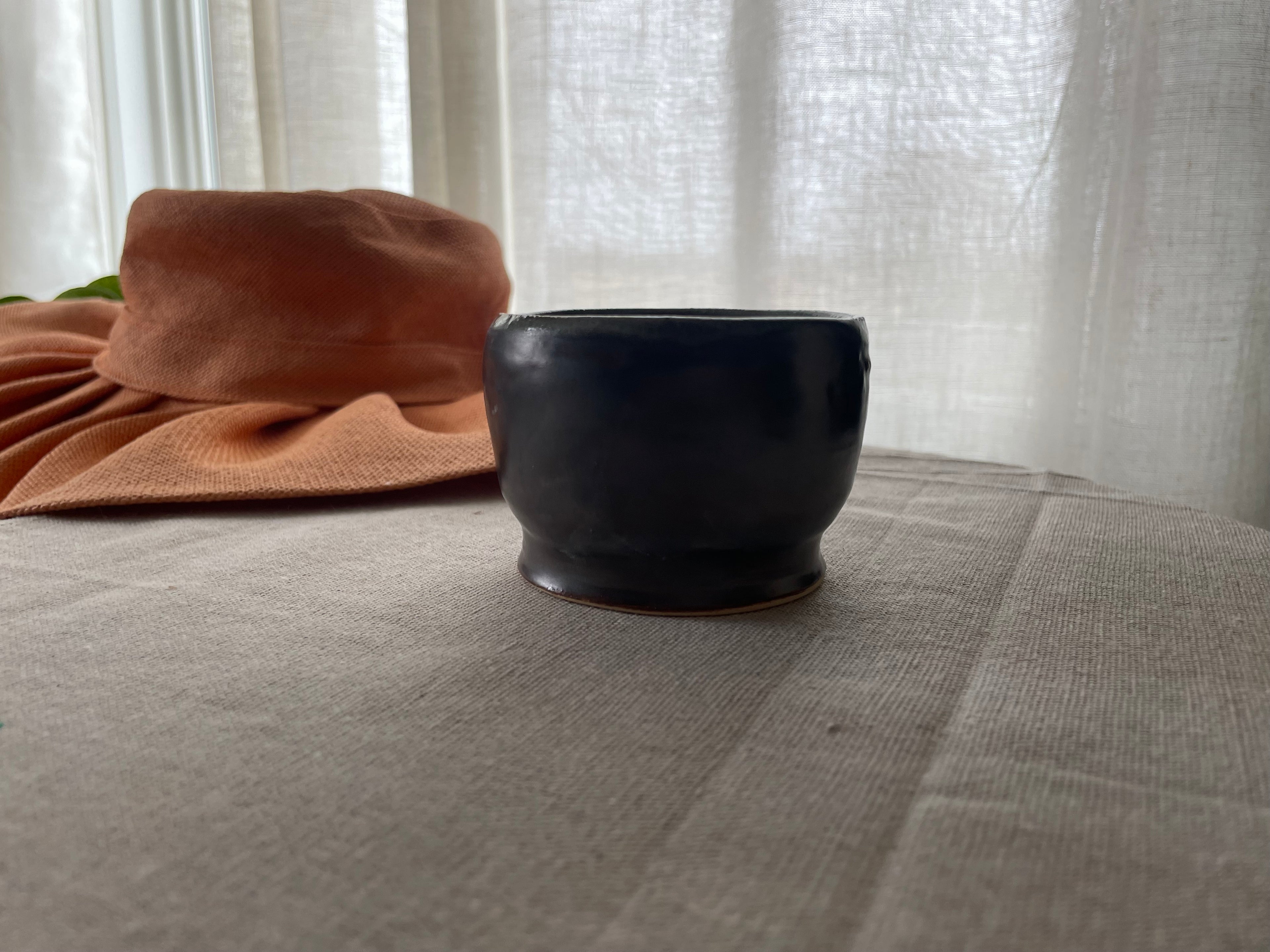 Moss Green Stoneware Bowl – Handmade Small Ceramic Dish