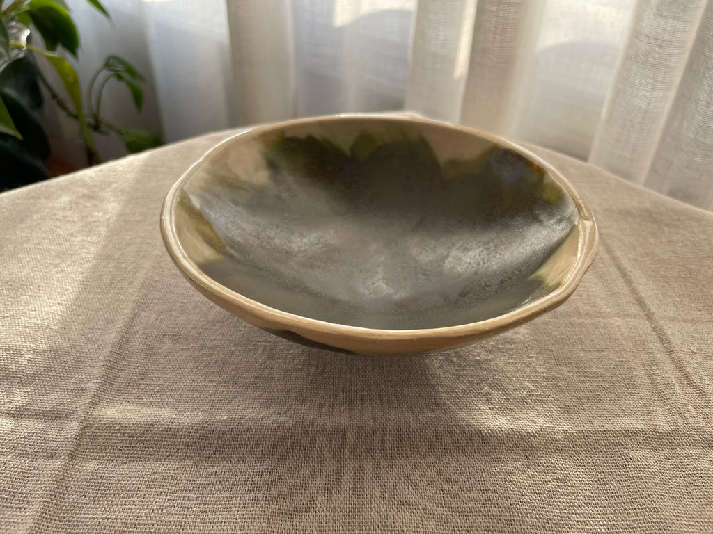 Olive Petal Ceramic Bowl | Artisan Pottery Trinket Dish