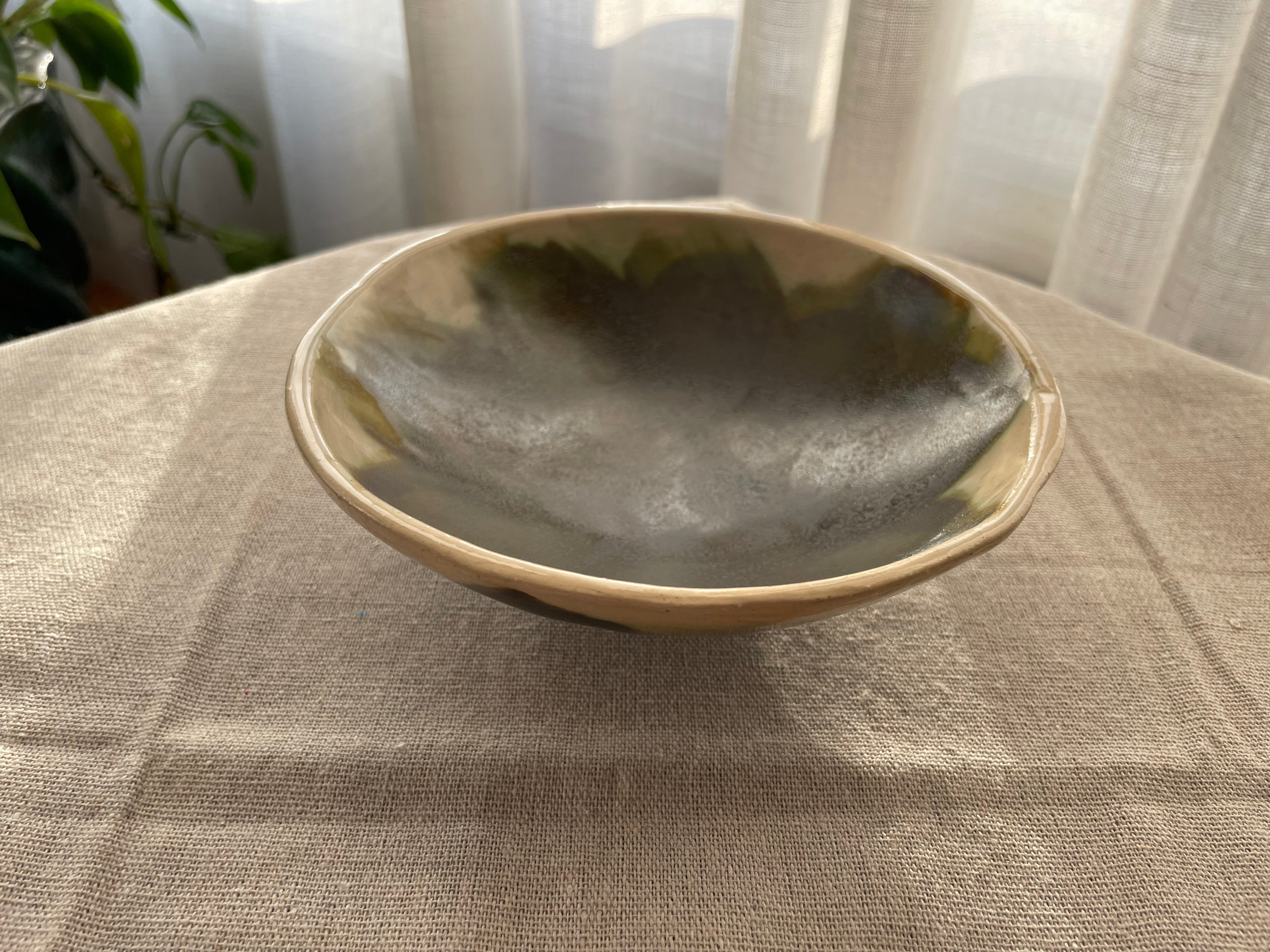 Olive Petal Ceramic Bowl | Artisan Pottery Trinket Dish
