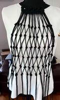 Duomo Noir — Hand-Knotted Macramé Overlay