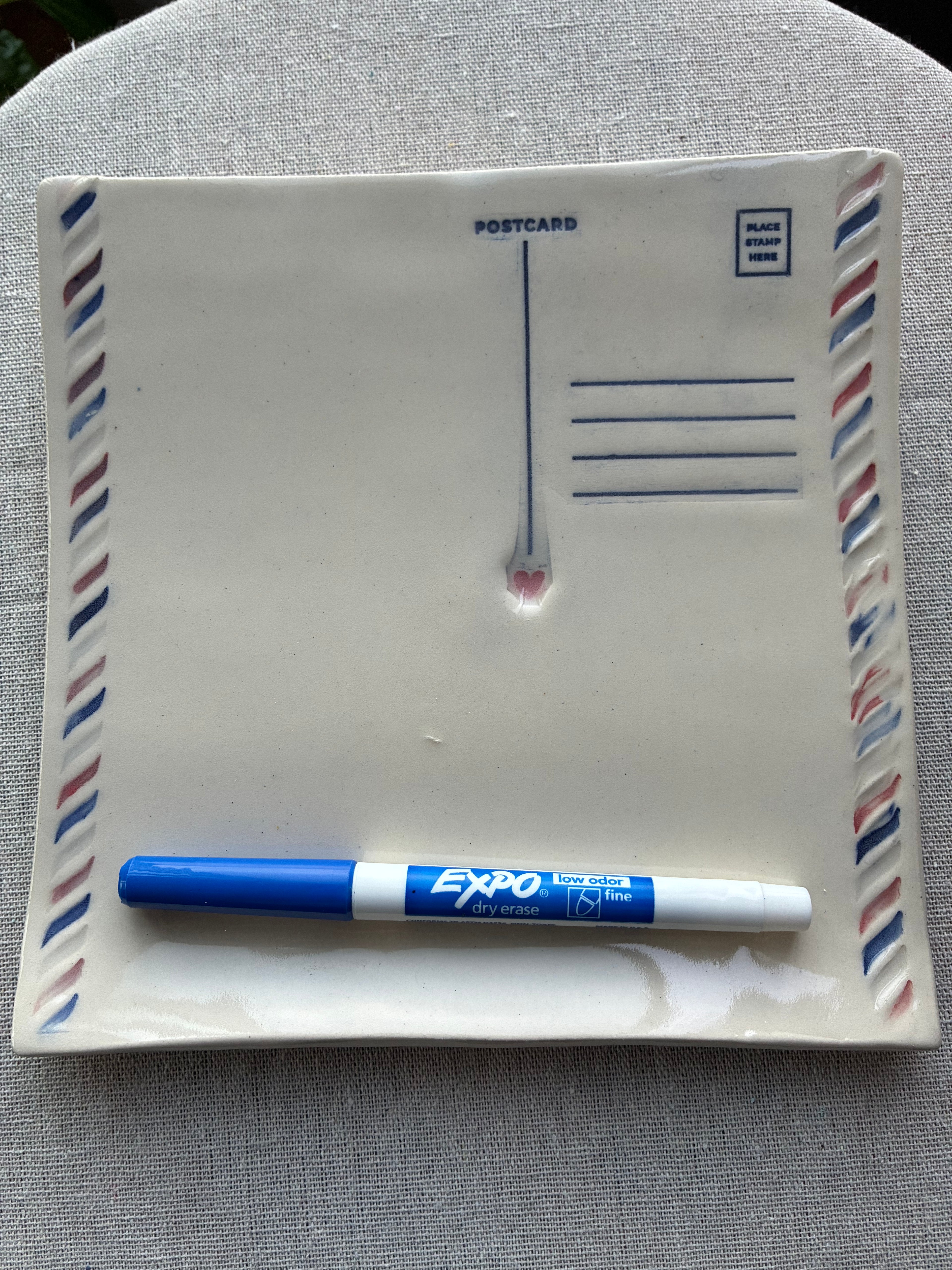 Airmail No. I – Ceramic Postcard Note Tile
