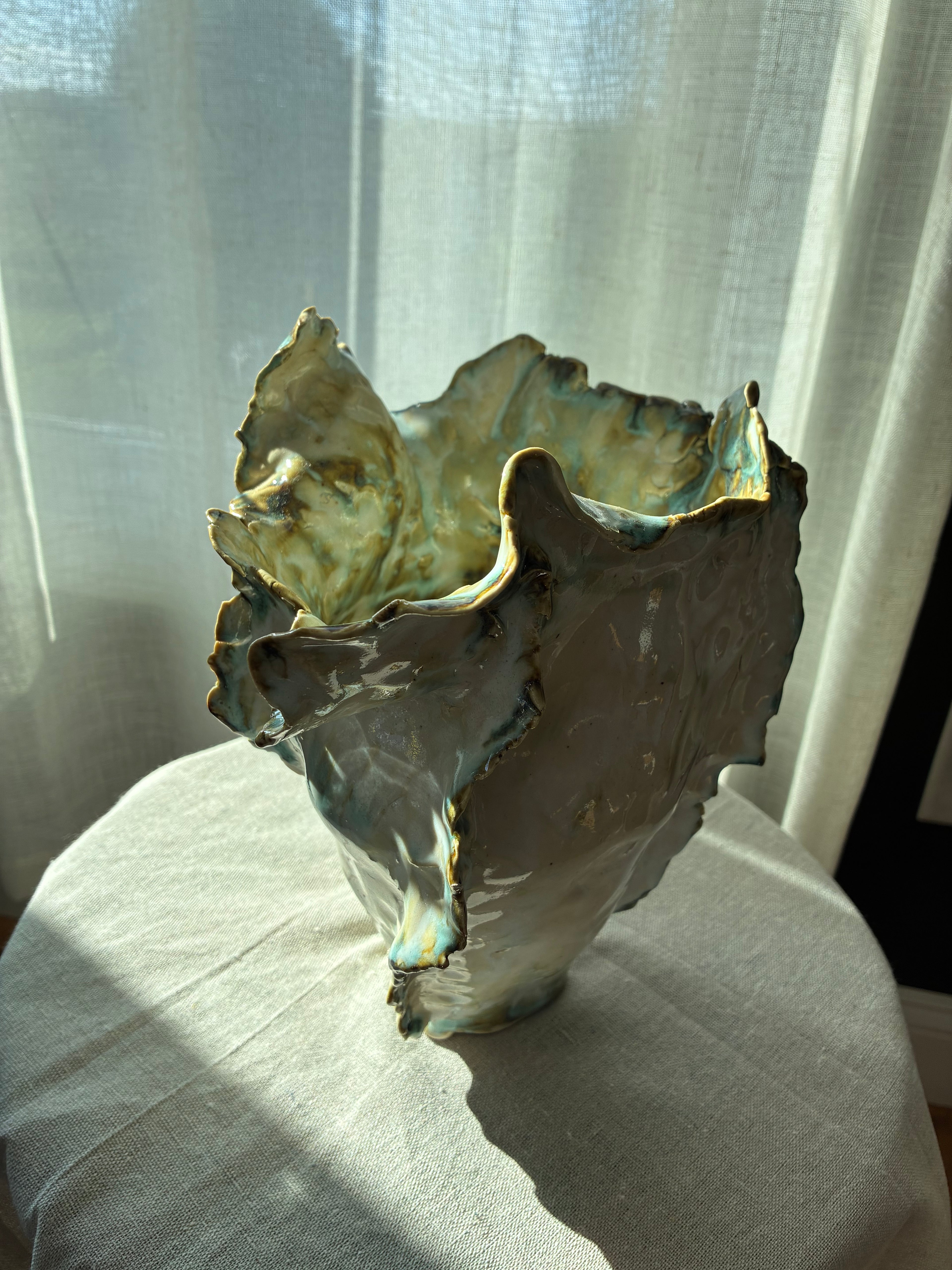 Seafoam Reverie – Sculptural Vessel