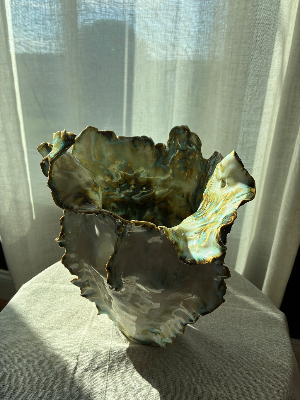Seafoam Reverie – Sculptural Vessel