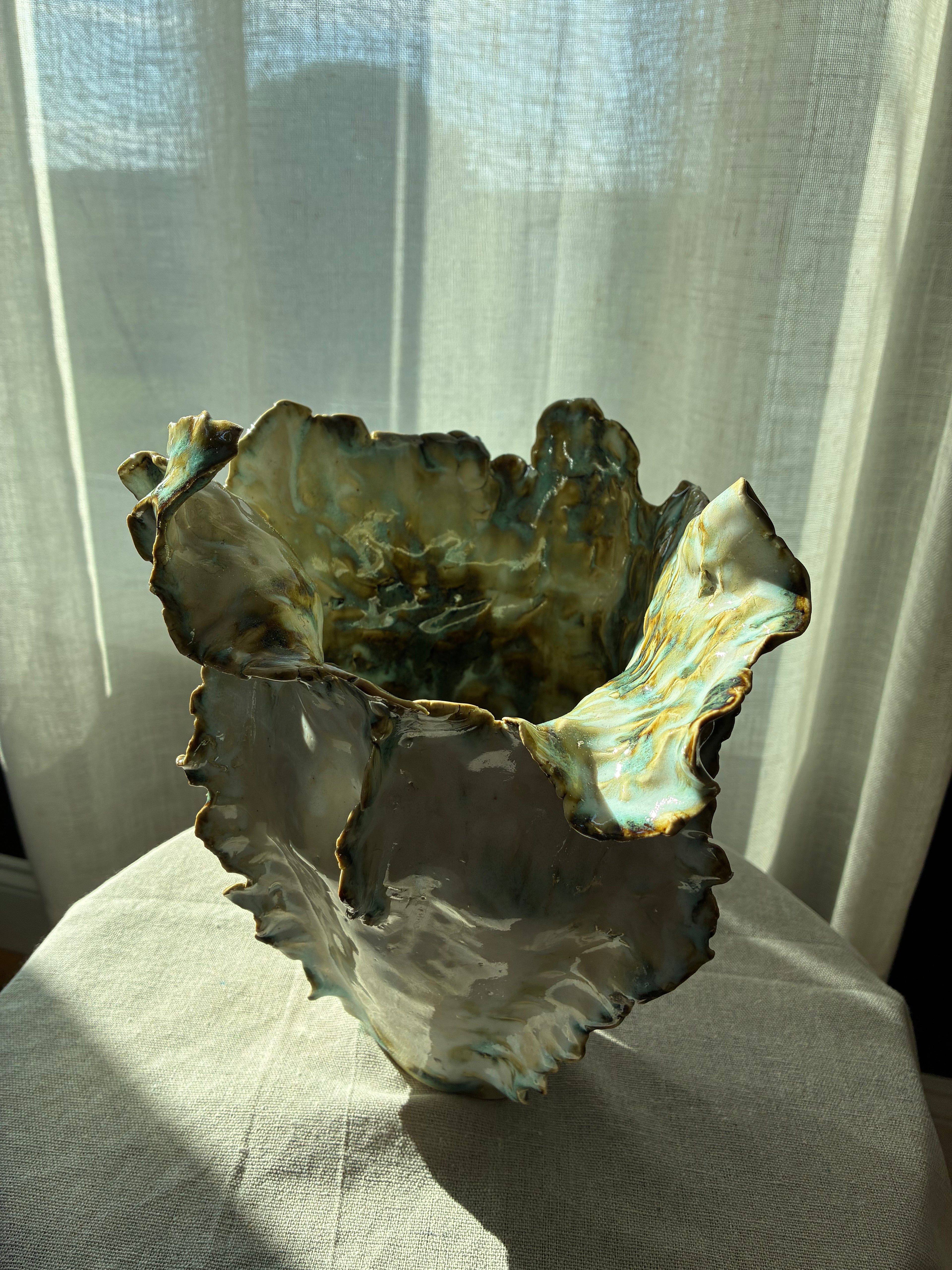 Seafoam Reverie – Sculptural Vessel