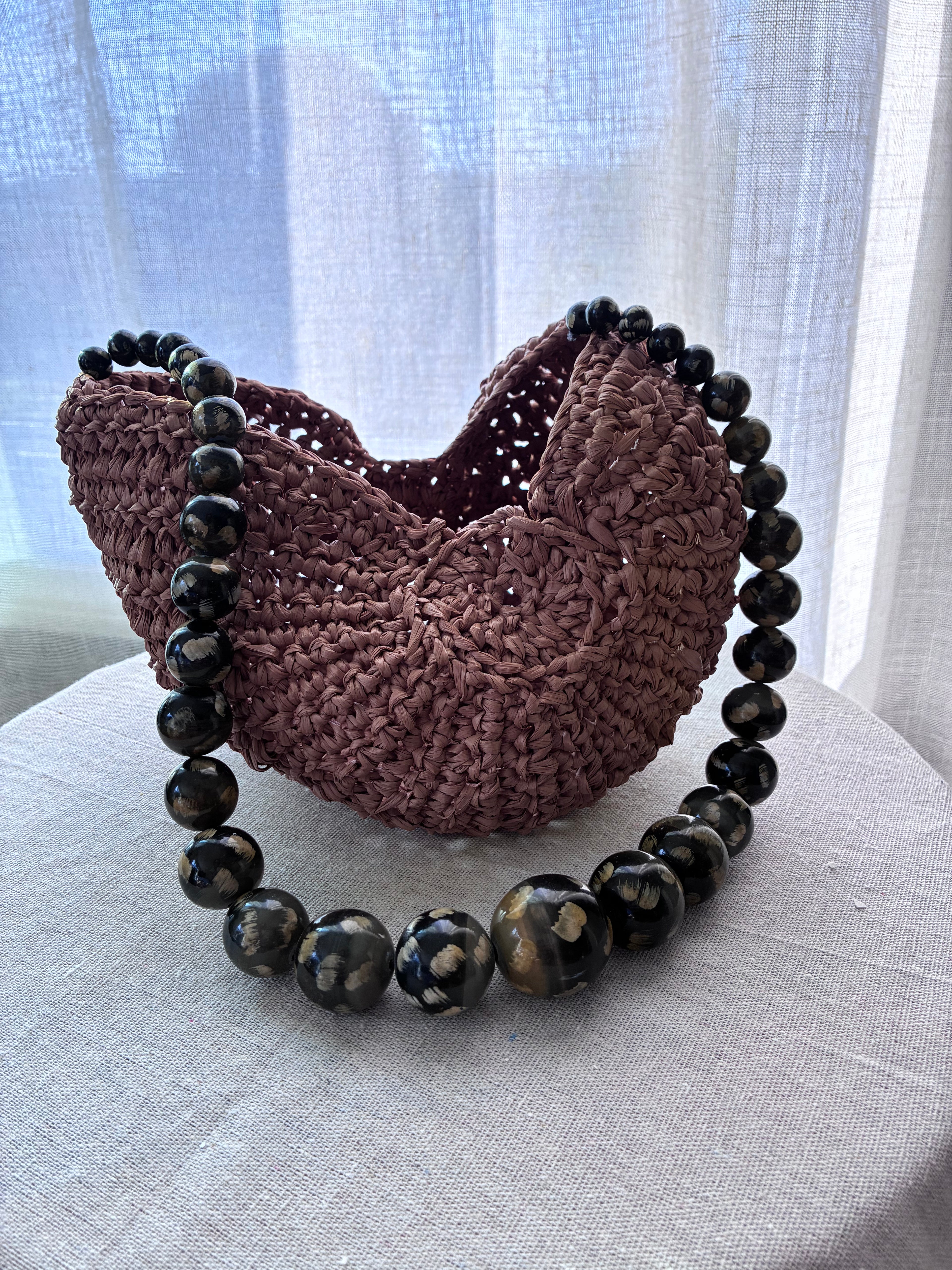 Marella — Hand Crocheted Raffia Handbag