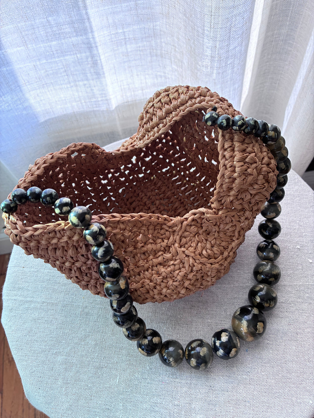 Marella — Hand Crocheted Raffia Handbag