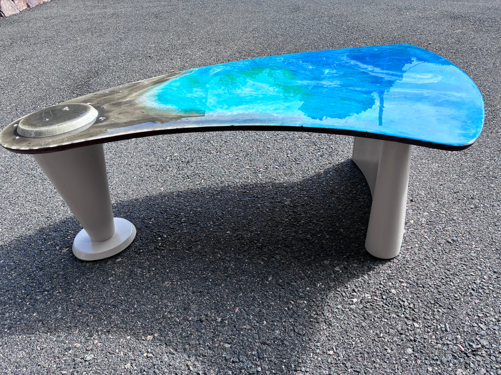 Tidal Crescent — Sculptural Resin Table