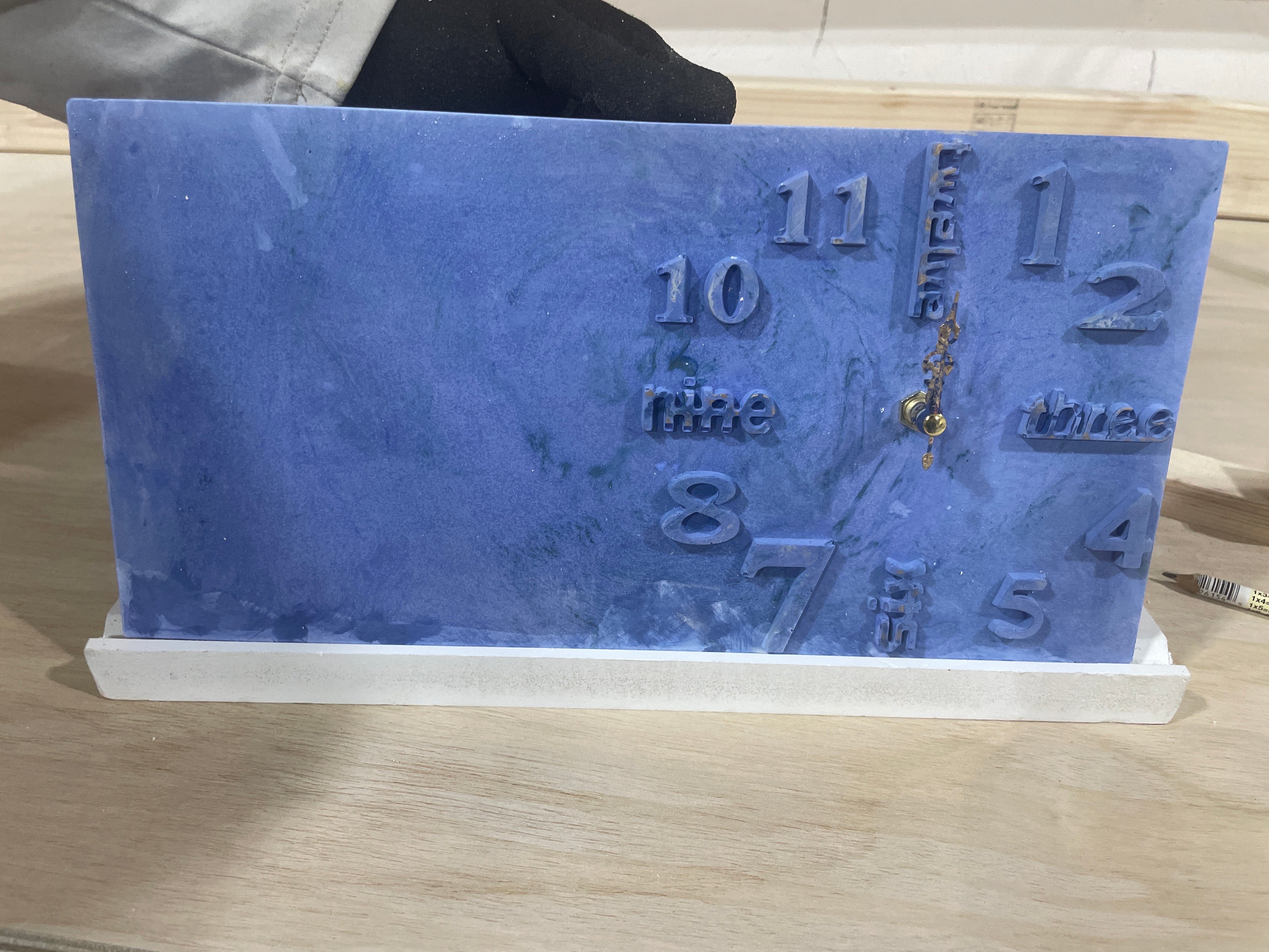 Acela — Sculptural Timepiece (Hand-Poured Gypsum)