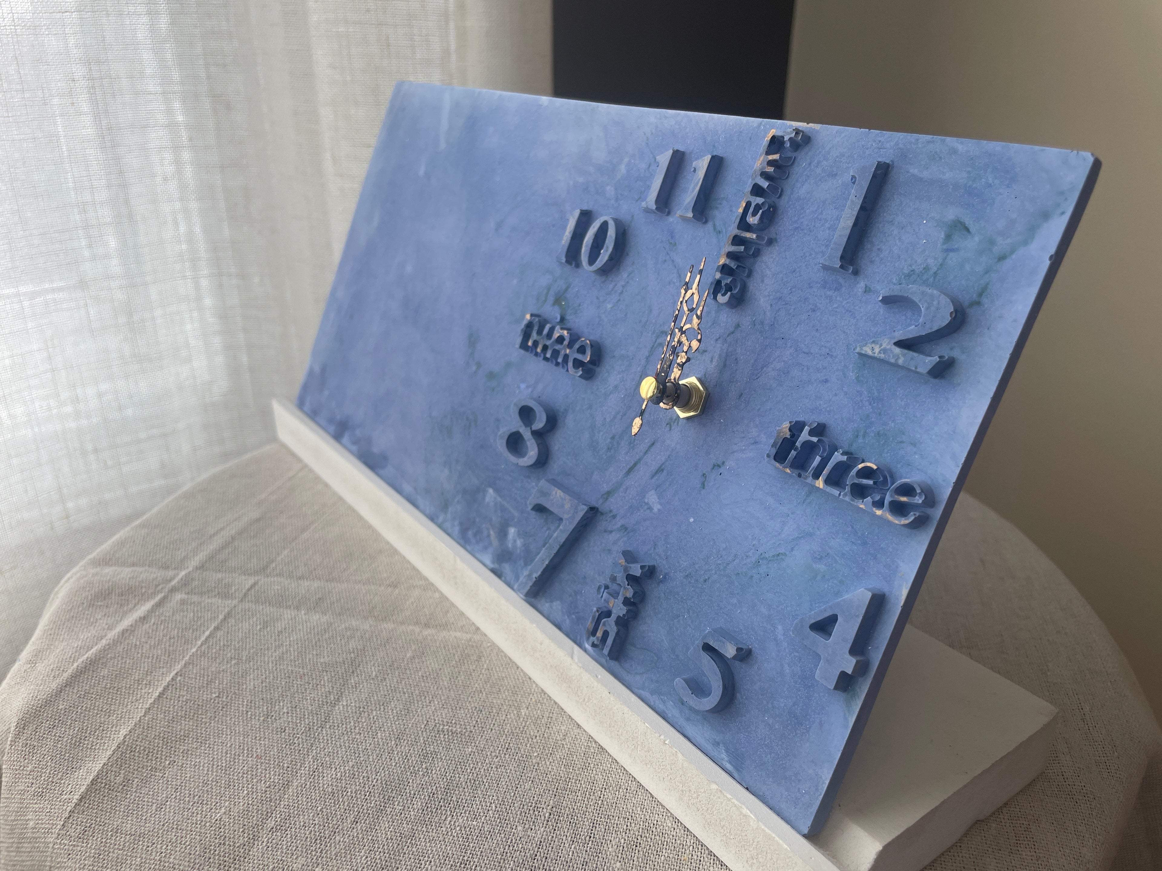 Acela — Sculptural Timepiece (Hand-Poured Gypsum)