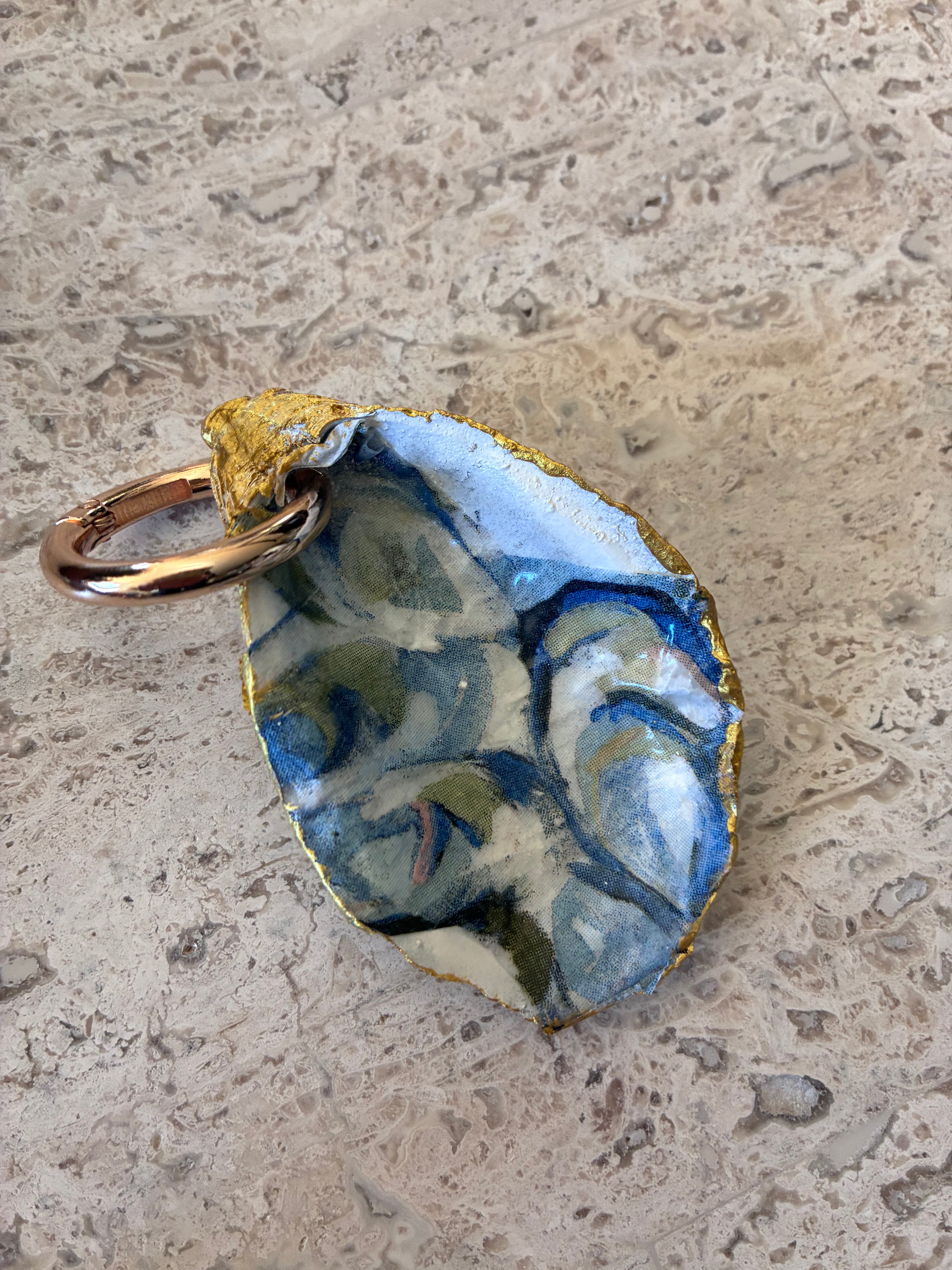 Gilded Oyster Shell Keychains | The Little Treasures Collection