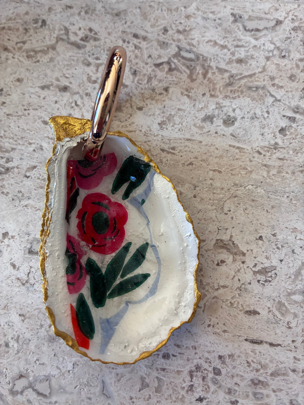 Gilded Oyster Shell Keychains | The Little Treasures Collection