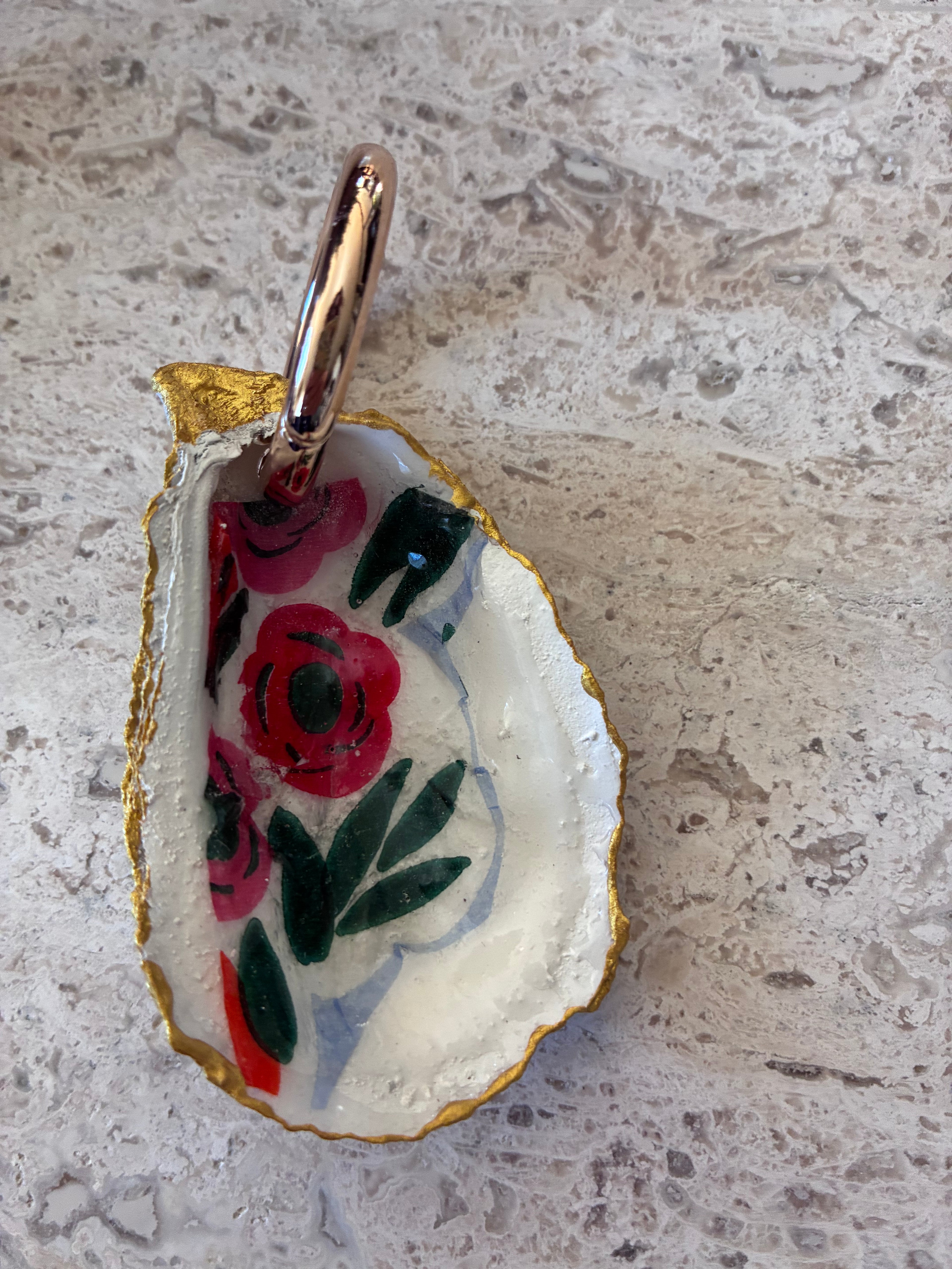 Gilded Oyster Shell Keychains | The Little Treasures Collection