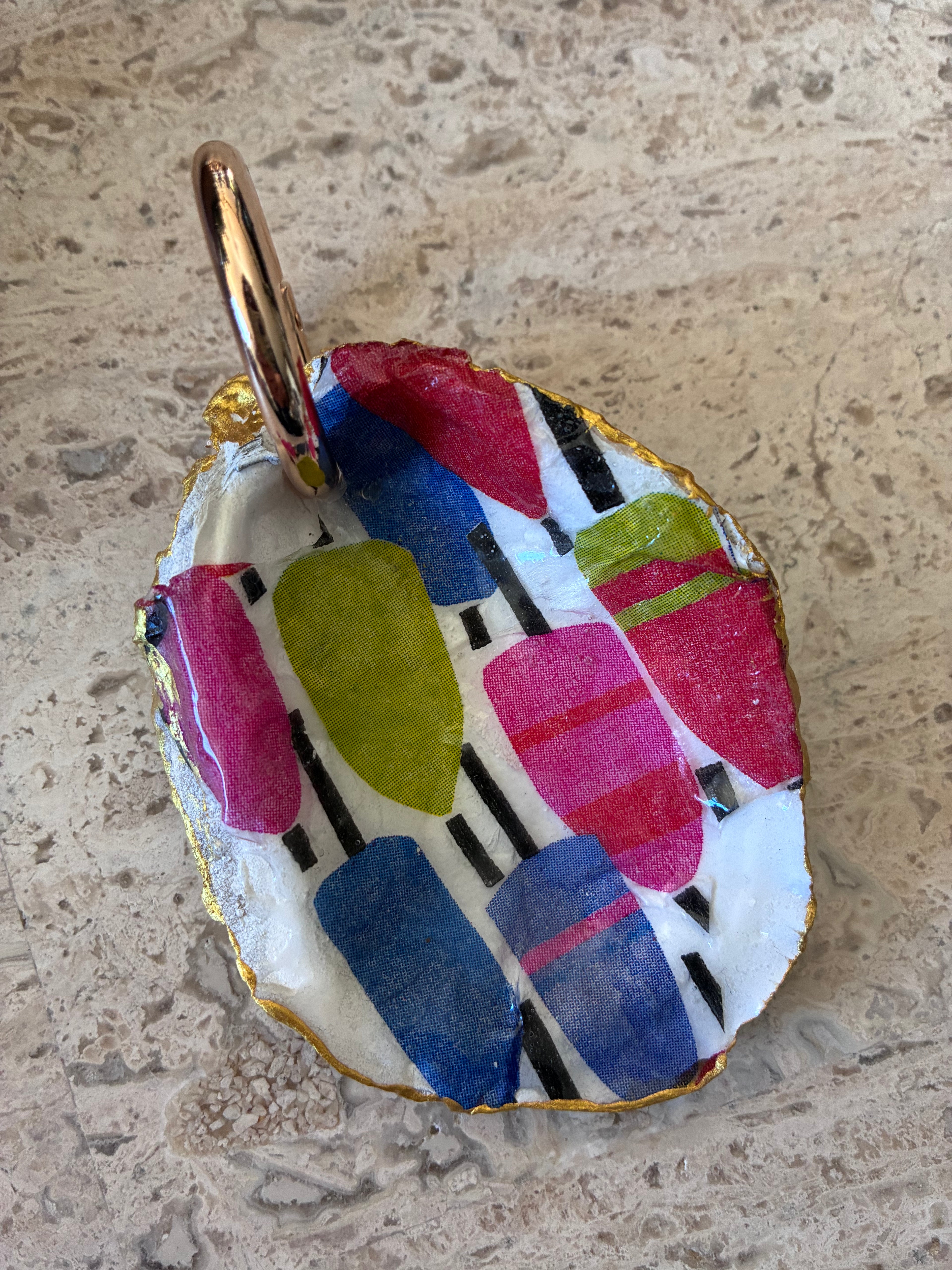 Gilded Oyster Shell Keychains | The Little Treasures Collection