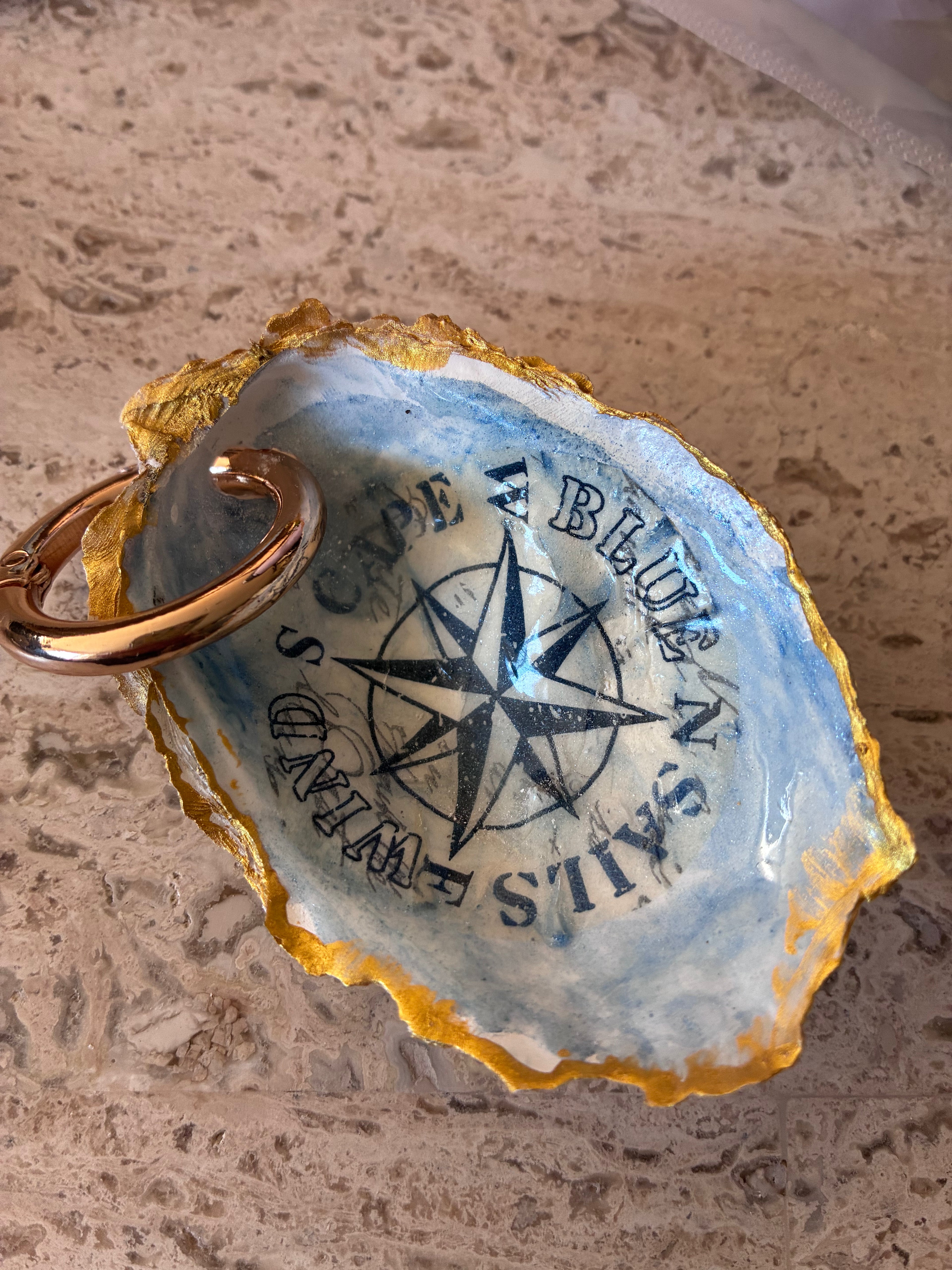 Coastal Treasures | Oyster Shell Keychains