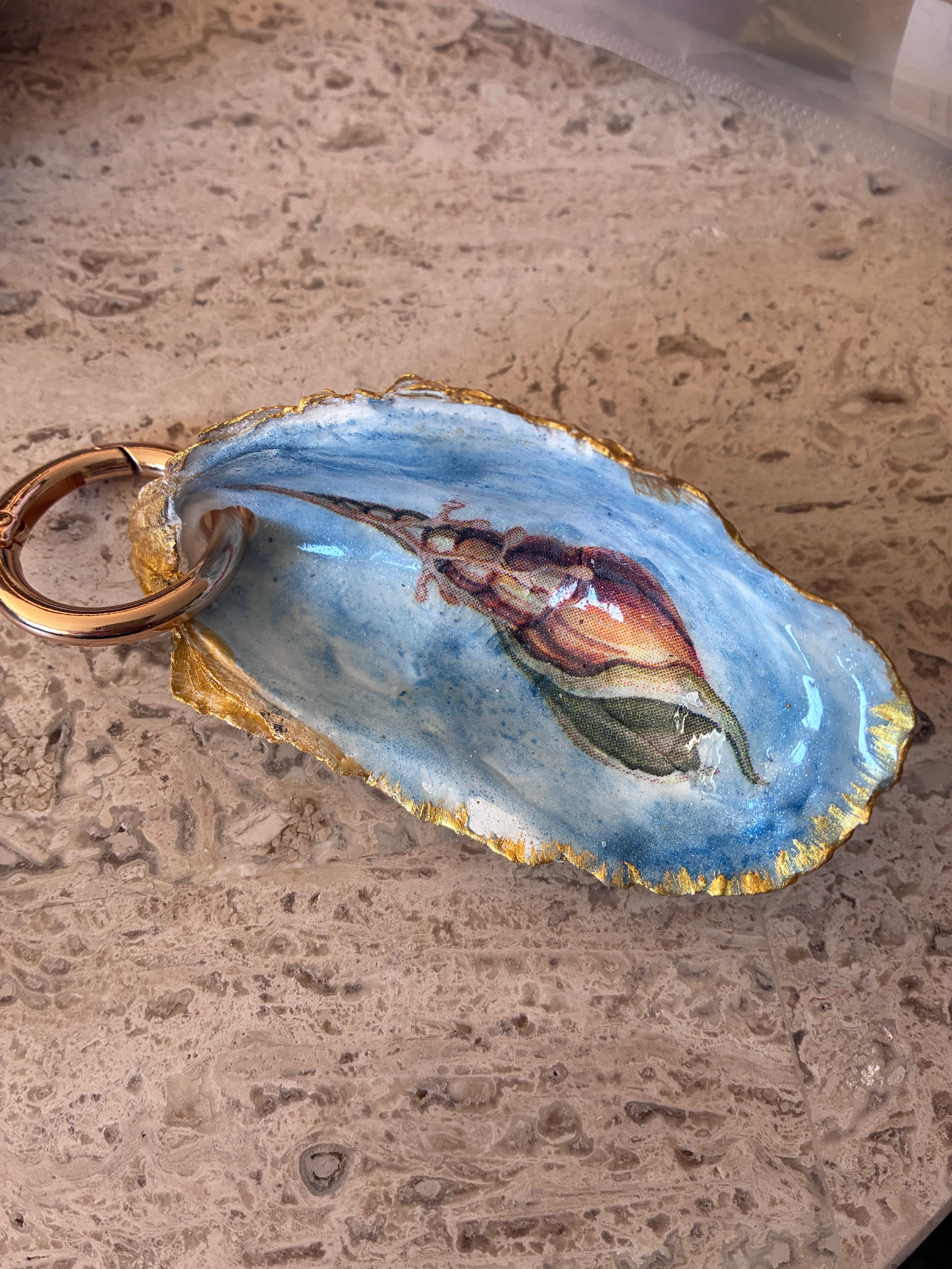 Coastal Treasures | Oyster Shell Keychains