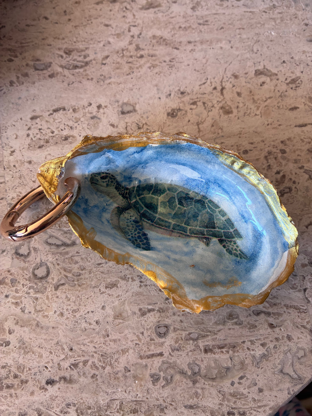 Coastal Treasures | Oyster Shell Keychains