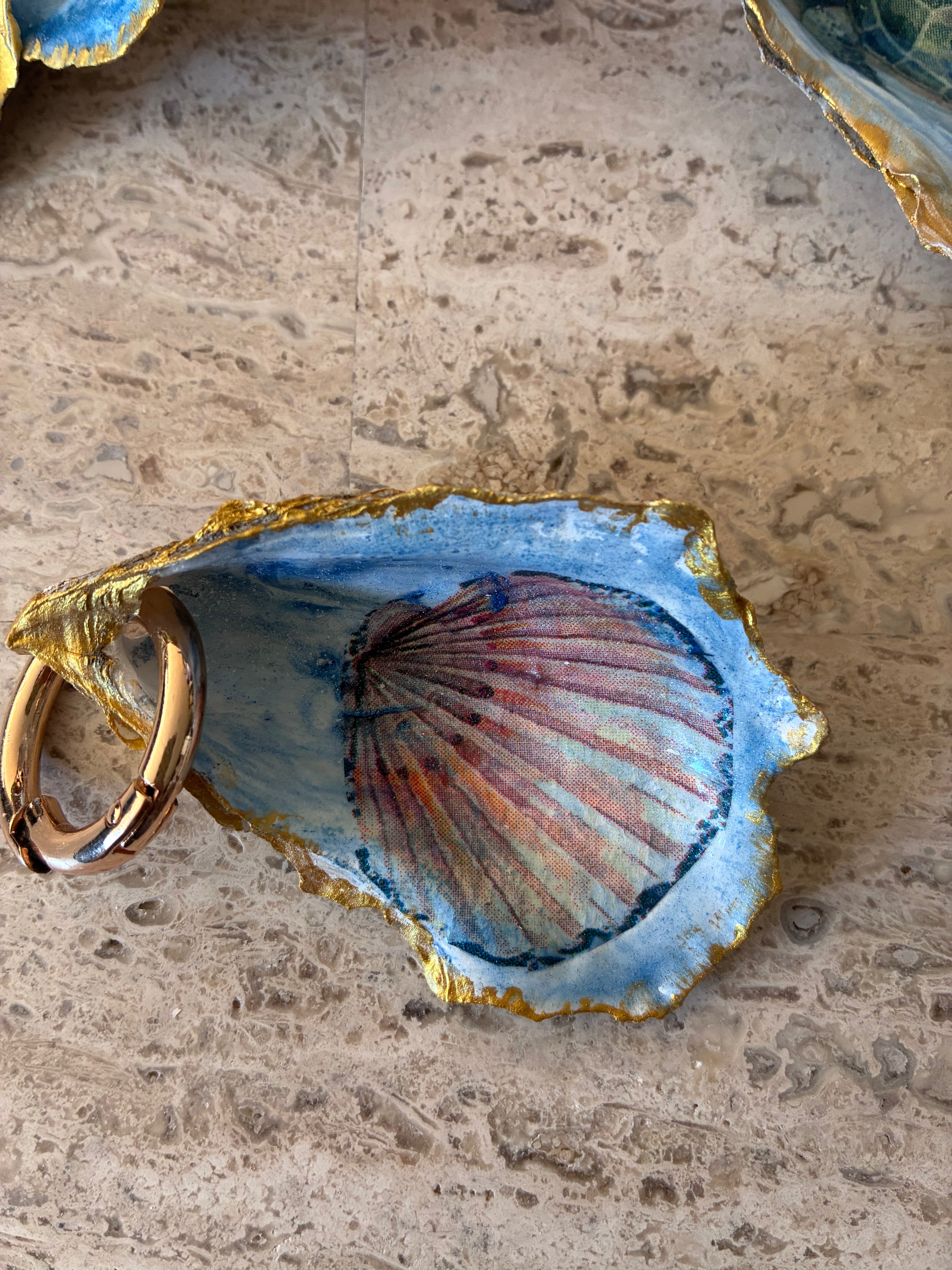 Coastal Treasures | Oyster Shell Keychains