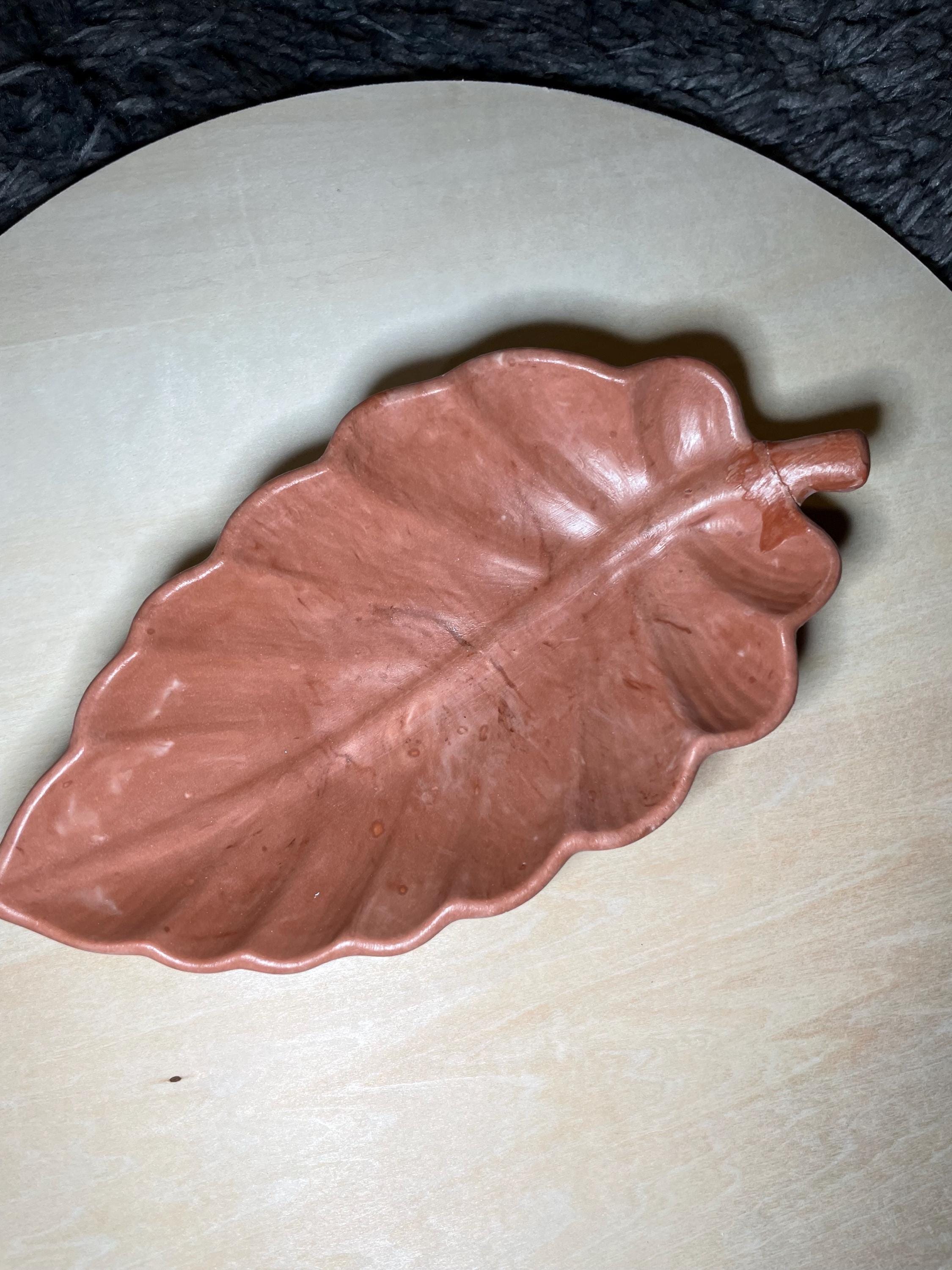 Handcrafted gypsum leaf White Minimalist Wall Art Table Accent Modern Nature inspired Gift