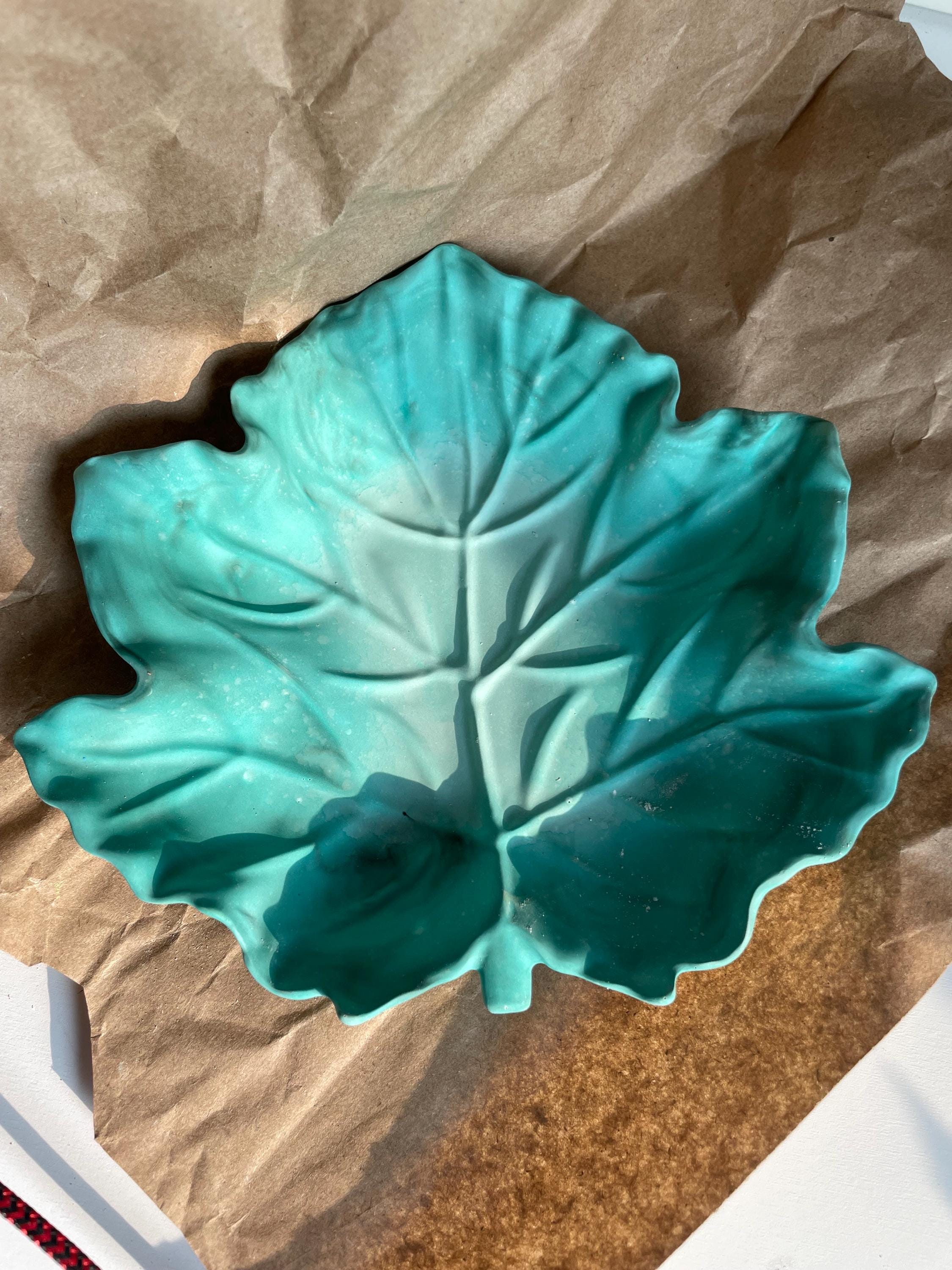 Handcrafted gypsum leaf White Minimalist Wall Art Table Accent Modern Nature inspired Gift