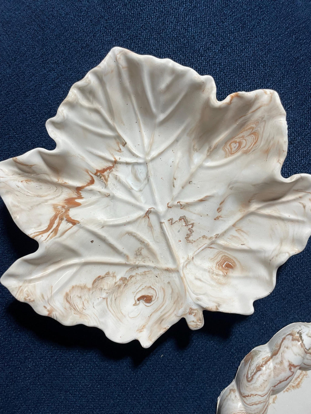 Handcrafted gypsum leaf White Minimalist Wall Art Table Accent Modern Nature inspired Gift