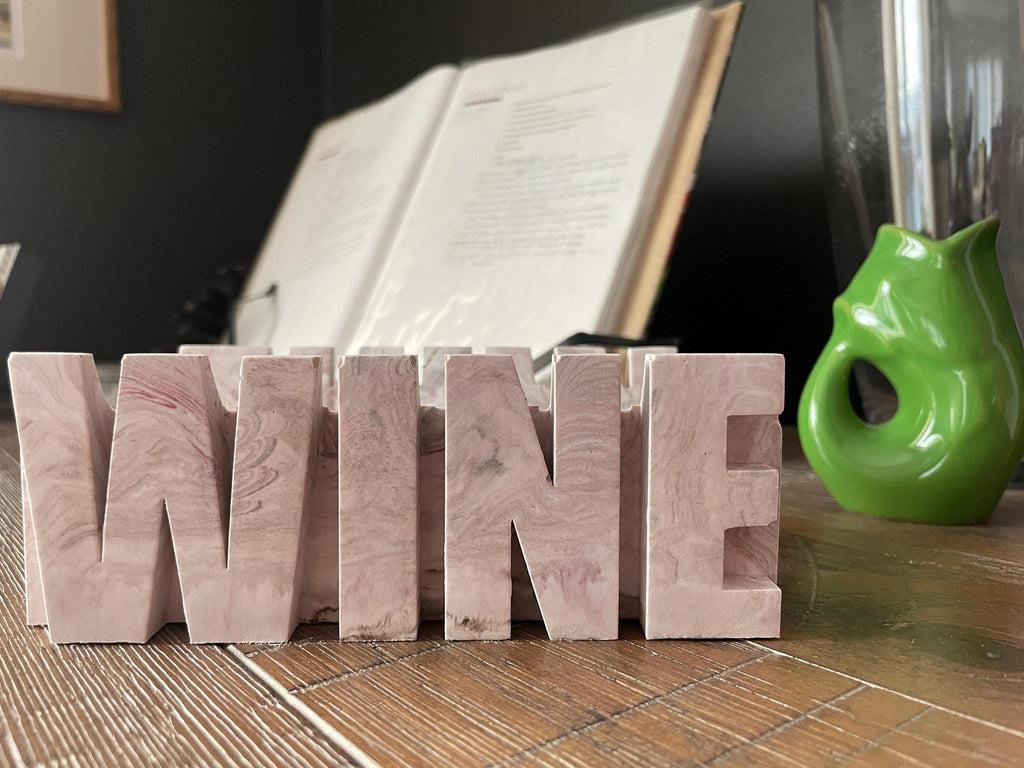 Gypsum Wine Holder Sculptural Plaster Display Stand for Kitchen or Bar Modern Wine Rack