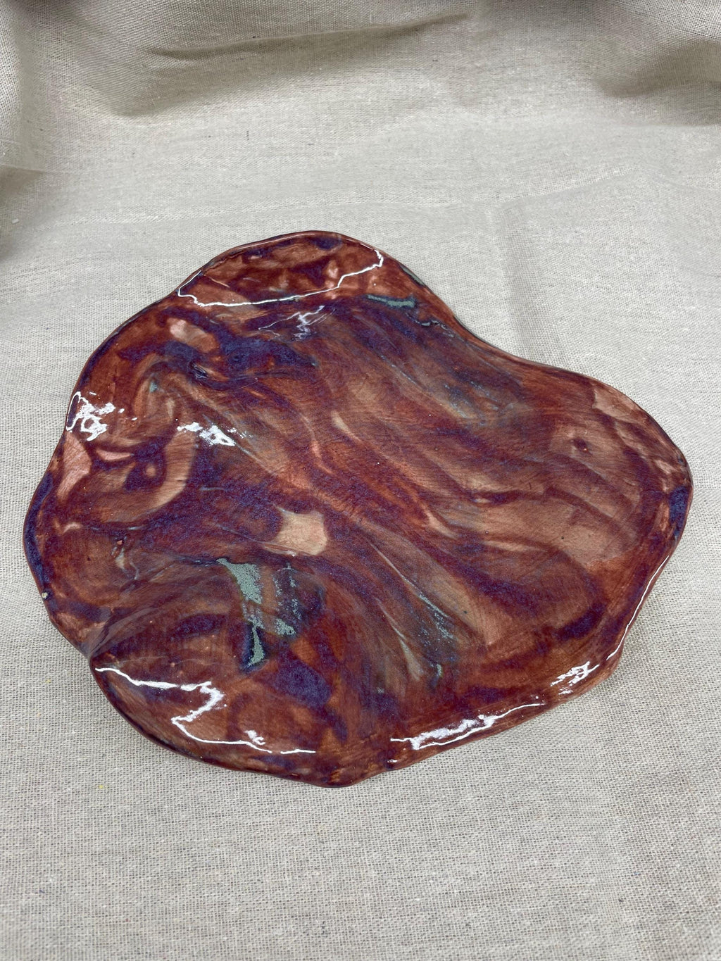 Ceramic Platter 9x9  Appetizer Tray Kitchen Gift Stoneware Party Dish  Handmade Square Cheese Board