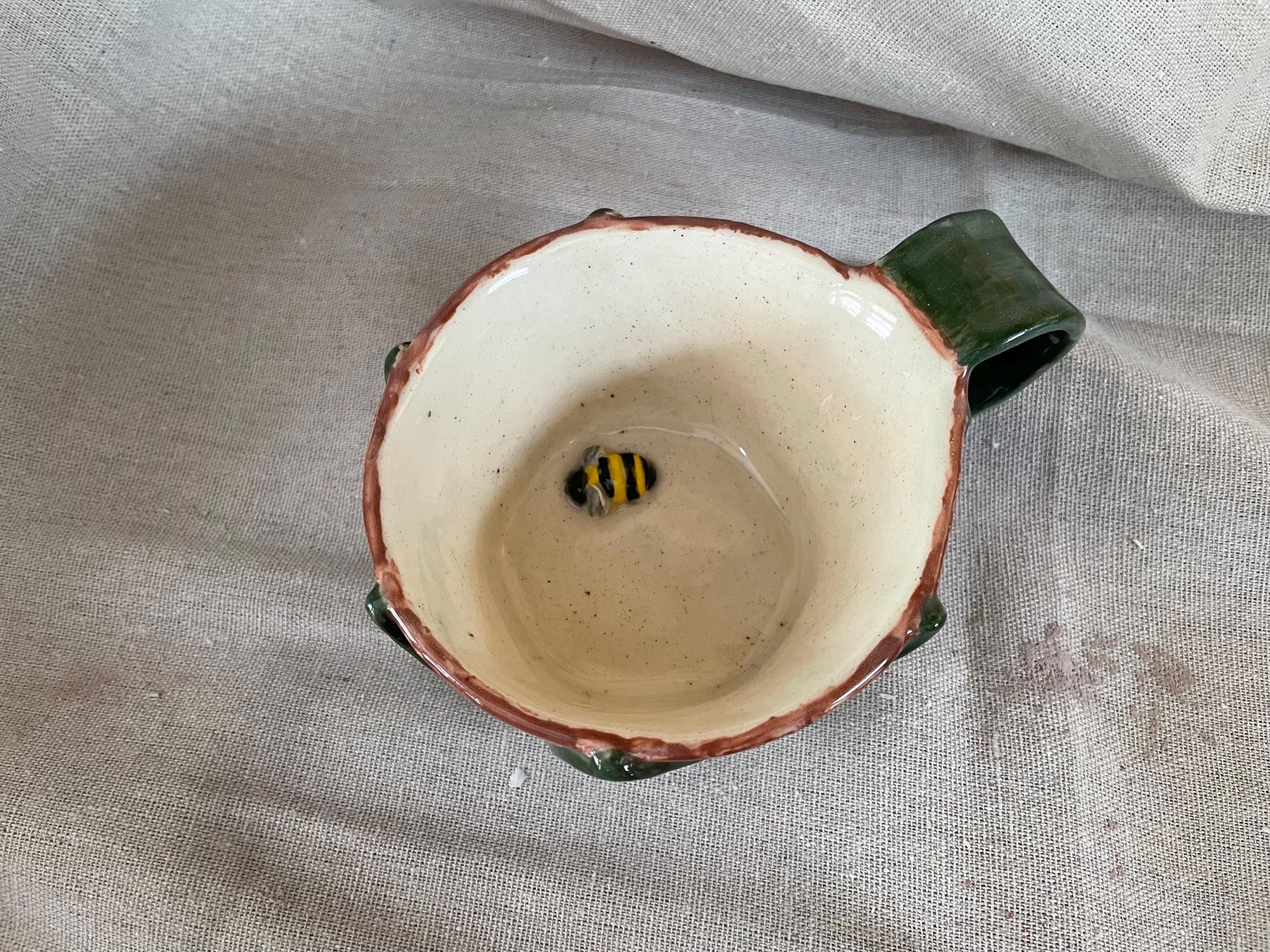 Handmade Ceramic Coffee Mug Nature Inspired Pottery Cup with Botanical Detail 12oz Tea Mug, Unique Gift for Her