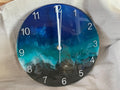 Ocean Inspired **10- resin clock** combines art and functionality Handmade with Quartz Movement