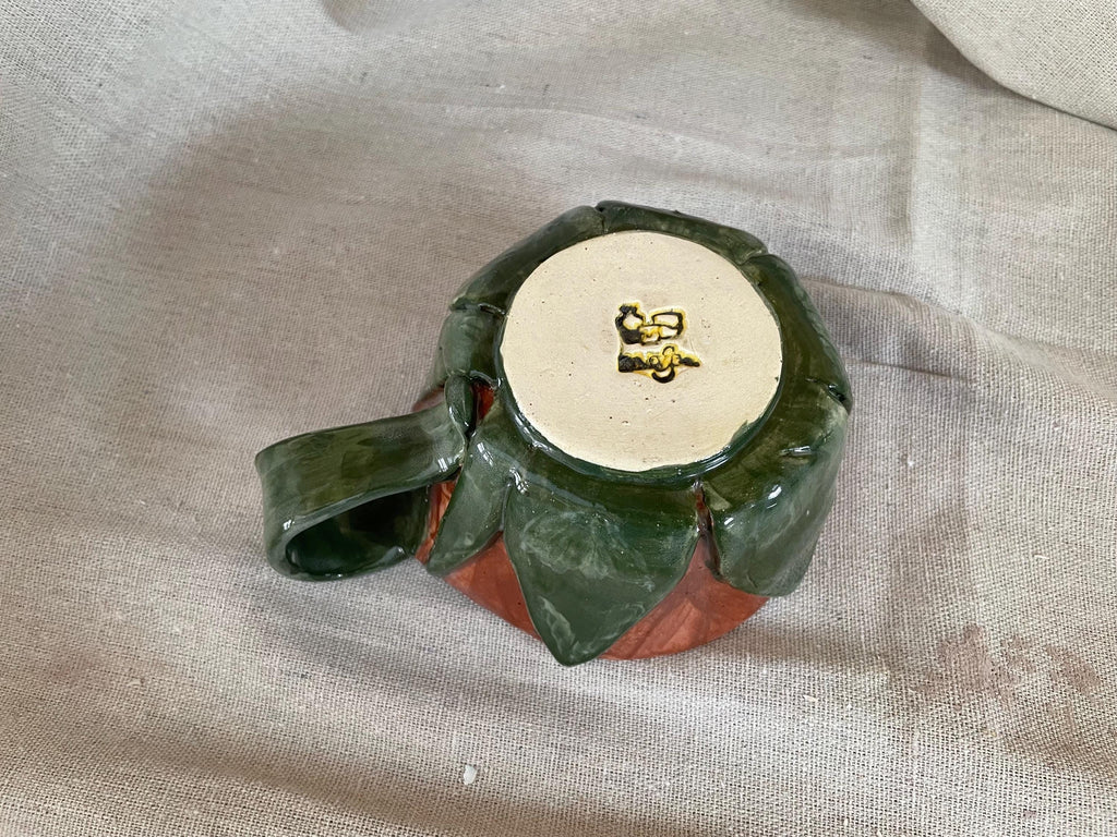 Handmade Ceramic Coffee Mug Nature Inspired Pottery Cup with Botanical Detail 12oz Tea Mug, Unique Gift for Her