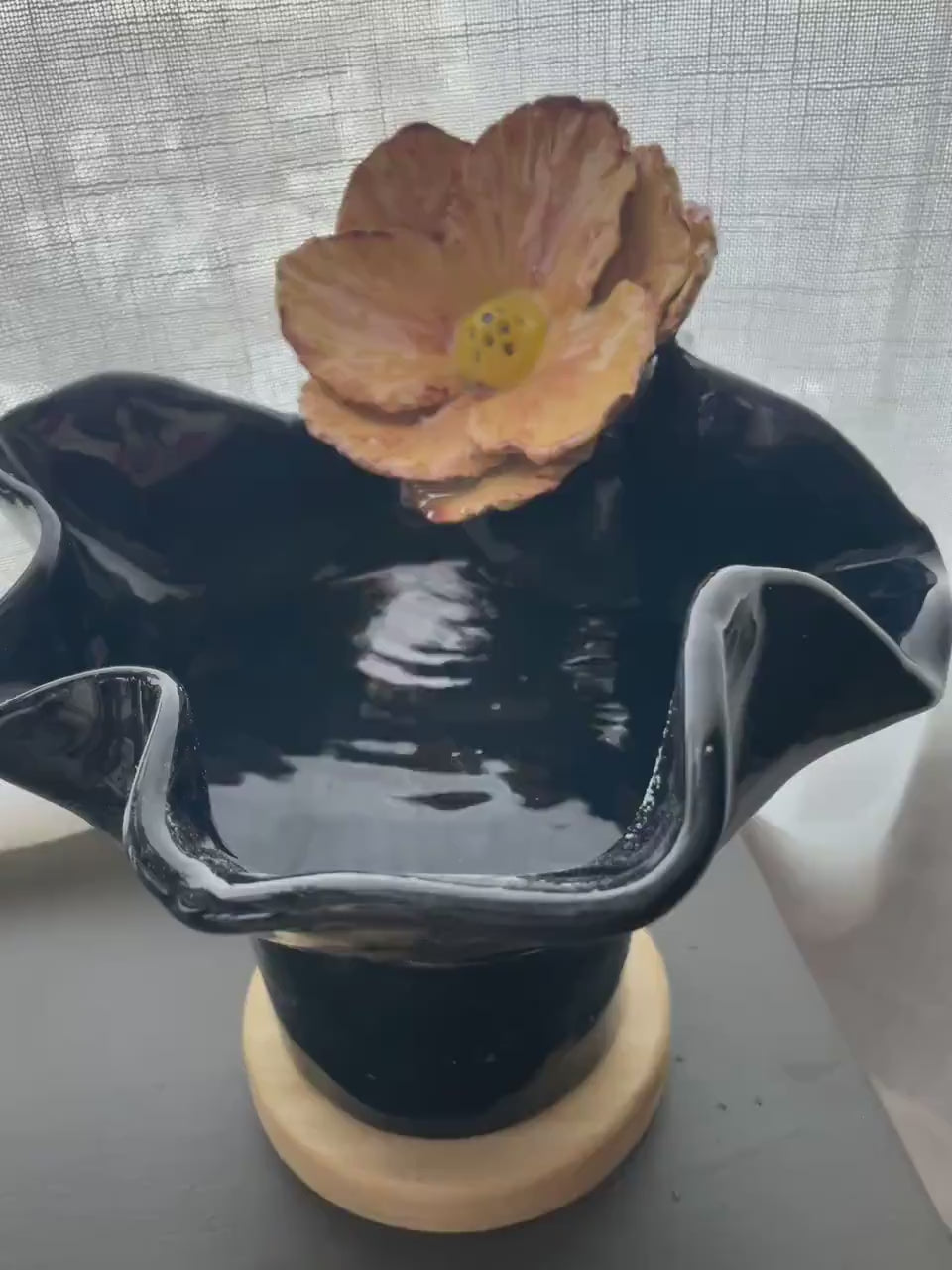 Ceramic Fountain, delivering calming serenity to any room Soothing Desk & Shelf Decor Relaxation Gift